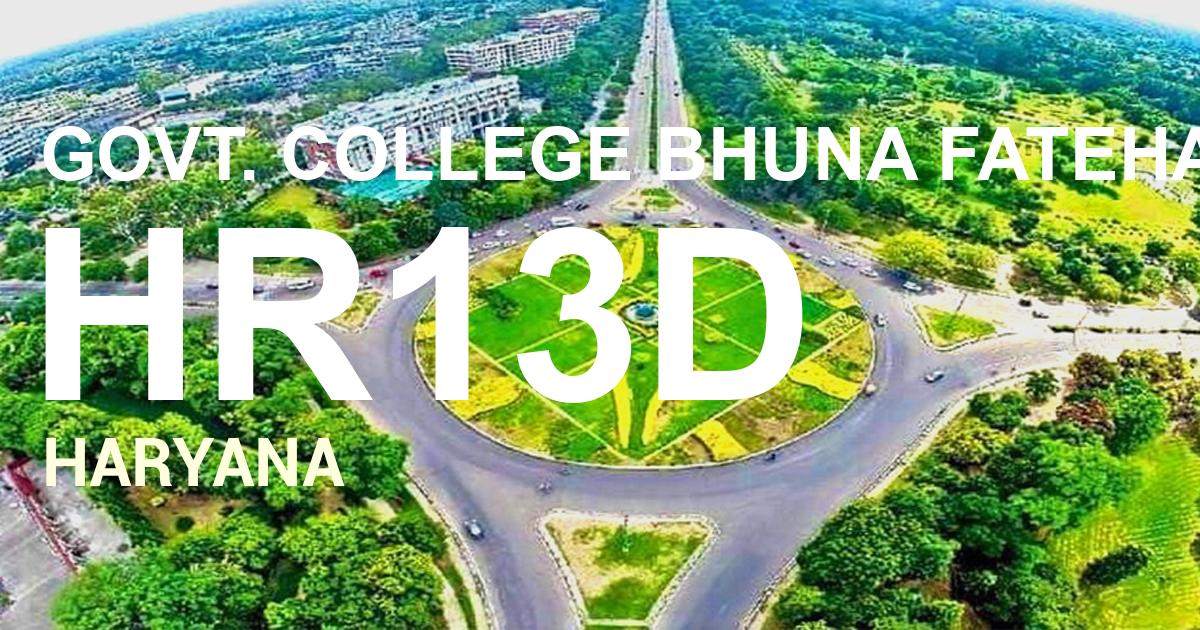 HR13D || GOVT. COLLEGE BHUNA FATEHABAD